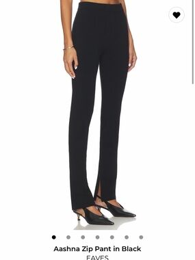 Aashna Zip Straight-Leg Pants in Black